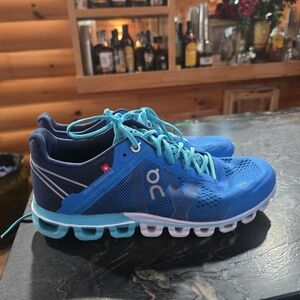 Womens On Running Blue and Aqua Sneakers